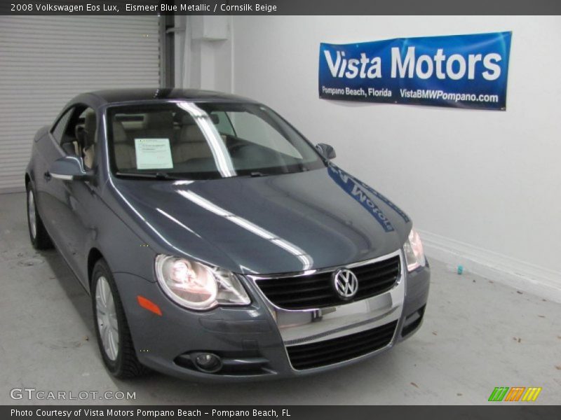 Eismeer Blue Metallic / Cornsilk Beige 2008 Volkswagen Eos Lux