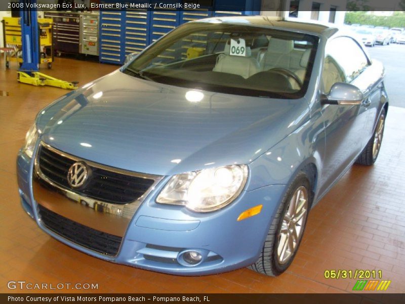 Eismeer Blue Metallic / Cornsilk Beige 2008 Volkswagen Eos Lux