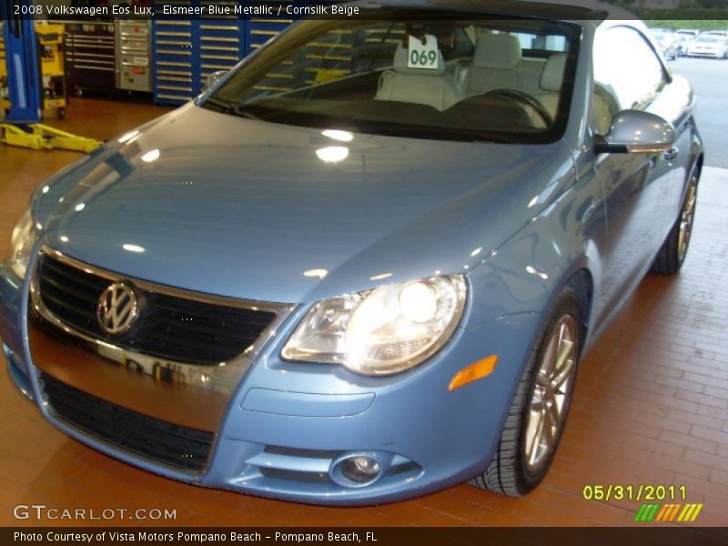 Eismeer Blue Metallic / Cornsilk Beige 2008 Volkswagen Eos Lux