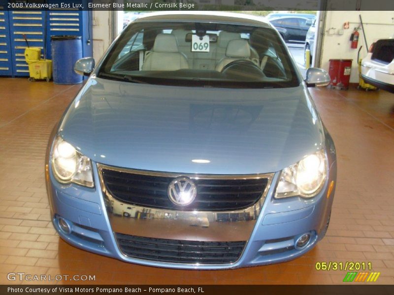 Eismeer Blue Metallic / Cornsilk Beige 2008 Volkswagen Eos Lux