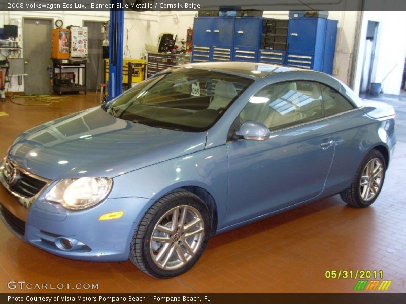 Eismeer Blue Metallic / Cornsilk Beige 2008 Volkswagen Eos Lux