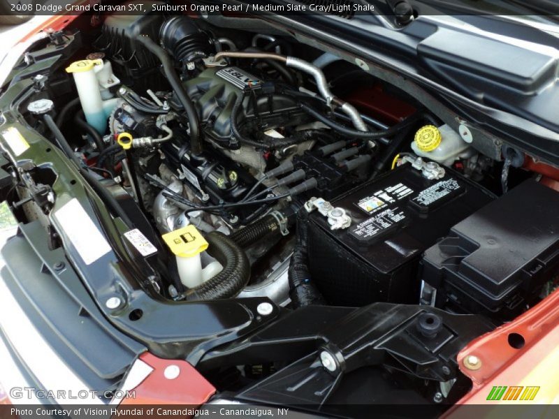 Sunburst Orange Pearl / Medium Slate Gray/Light Shale 2008 Dodge Grand Caravan SXT