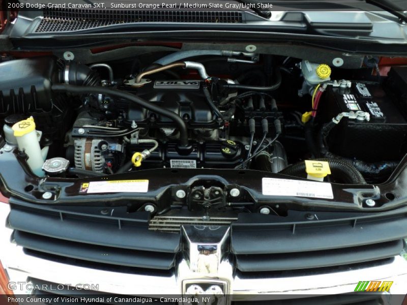 Sunburst Orange Pearl / Medium Slate Gray/Light Shale 2008 Dodge Grand Caravan SXT