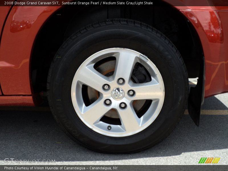 Sunburst Orange Pearl / Medium Slate Gray/Light Shale 2008 Dodge Grand Caravan SXT