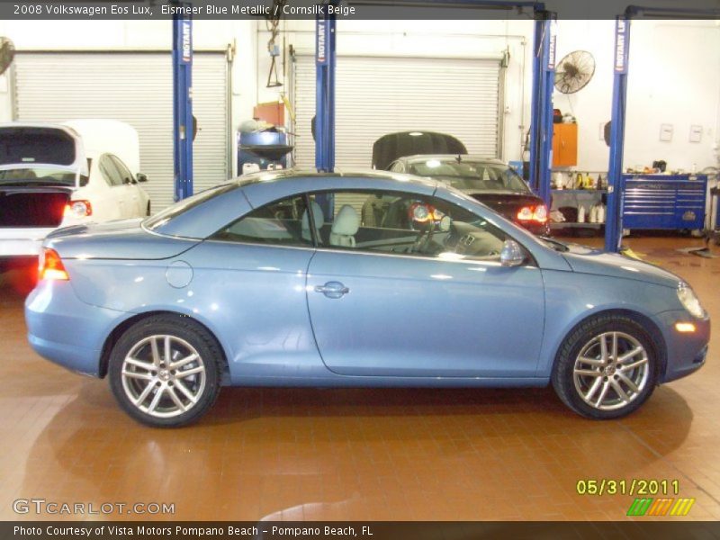 Eismeer Blue Metallic / Cornsilk Beige 2008 Volkswagen Eos Lux