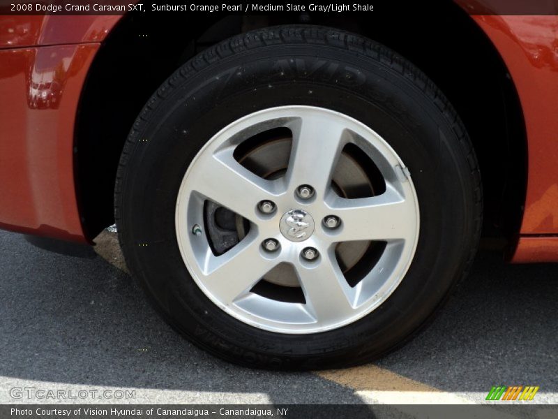 Sunburst Orange Pearl / Medium Slate Gray/Light Shale 2008 Dodge Grand Caravan SXT