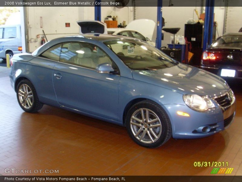 Eismeer Blue Metallic / Cornsilk Beige 2008 Volkswagen Eos Lux