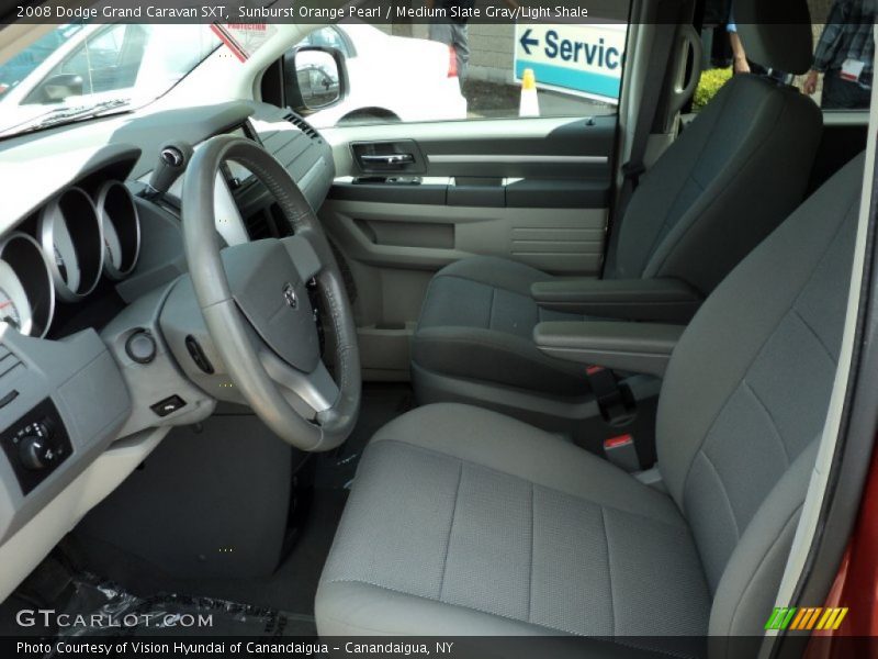 Sunburst Orange Pearl / Medium Slate Gray/Light Shale 2008 Dodge Grand Caravan SXT