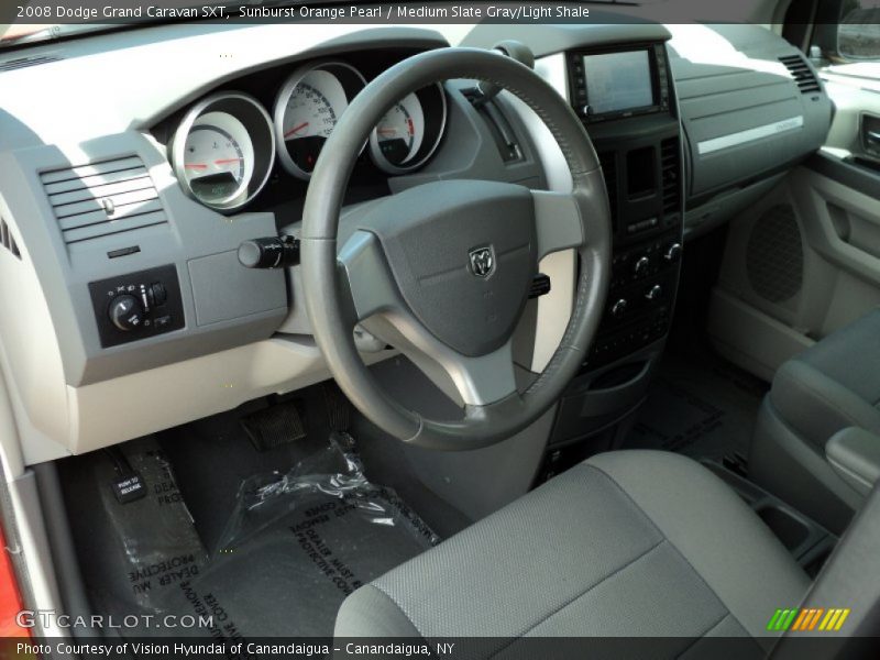 Sunburst Orange Pearl / Medium Slate Gray/Light Shale 2008 Dodge Grand Caravan SXT