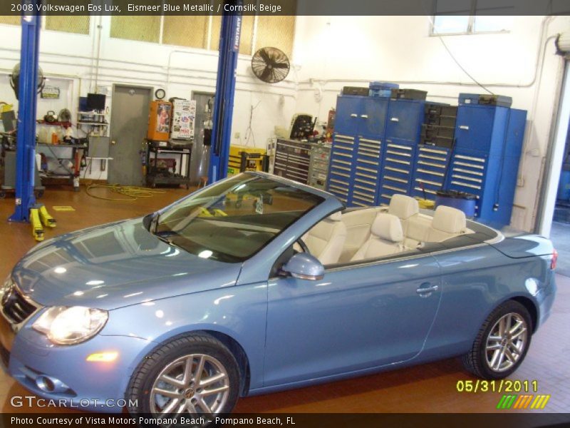 Eismeer Blue Metallic / Cornsilk Beige 2008 Volkswagen Eos Lux