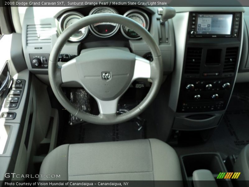 Sunburst Orange Pearl / Medium Slate Gray/Light Shale 2008 Dodge Grand Caravan SXT