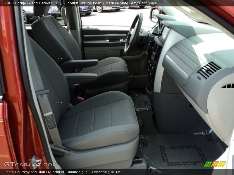 Sunburst Orange Pearl / Medium Slate Gray/Light Shale 2008 Dodge Grand Caravan SXT