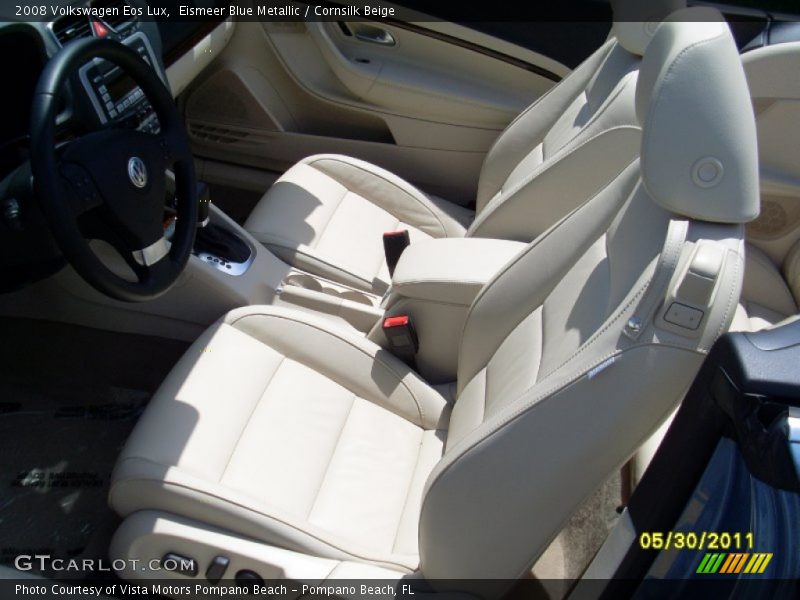 Eismeer Blue Metallic / Cornsilk Beige 2008 Volkswagen Eos Lux