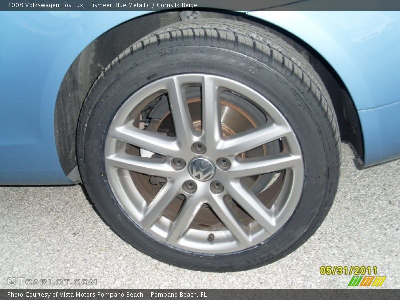 Eismeer Blue Metallic / Cornsilk Beige 2008 Volkswagen Eos Lux