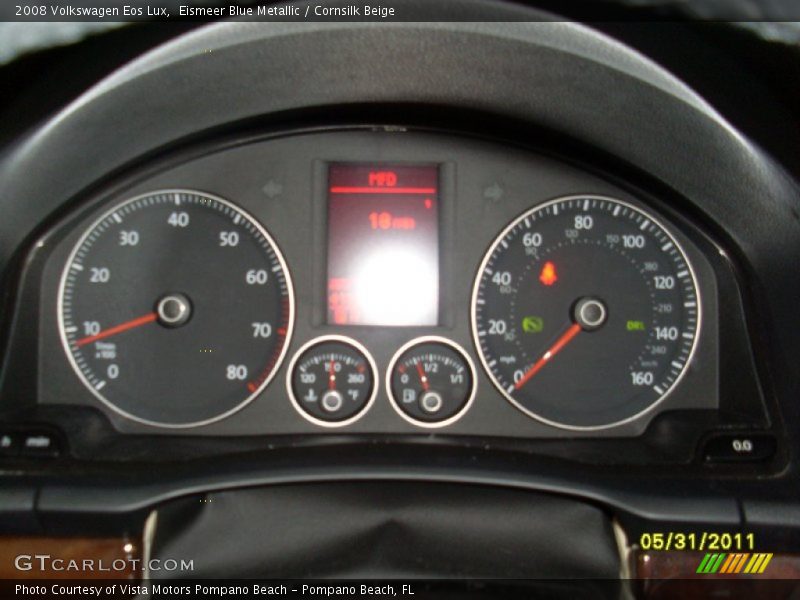 Eismeer Blue Metallic / Cornsilk Beige 2008 Volkswagen Eos Lux