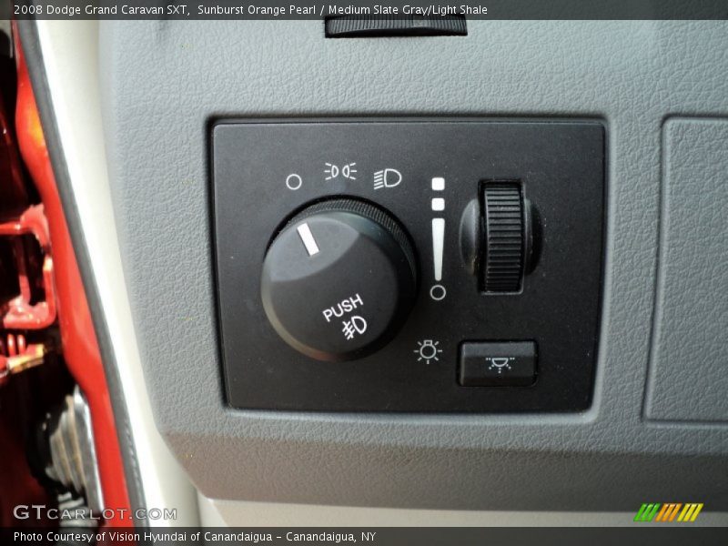 Sunburst Orange Pearl / Medium Slate Gray/Light Shale 2008 Dodge Grand Caravan SXT