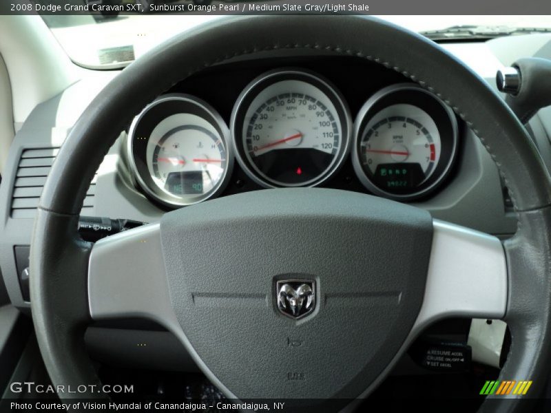 Sunburst Orange Pearl / Medium Slate Gray/Light Shale 2008 Dodge Grand Caravan SXT