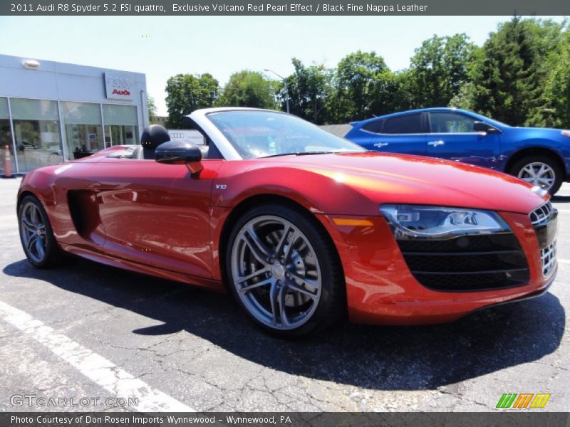  2011 R8 Spyder 5.2 FSI quattro Exclusive Volcano Red Pearl Effect