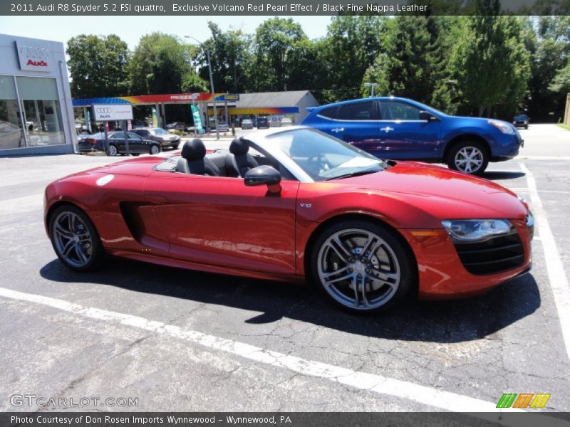 Exclusive Volcano Red Pearl Effect / Black Fine Nappa Leather 2011 Audi R8 Spyder 5.2 FSI quattro