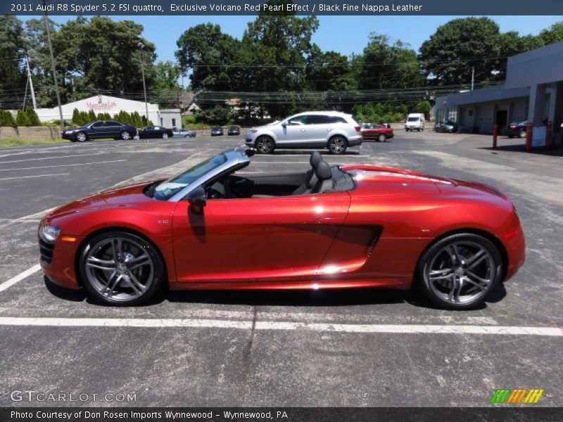  2011 R8 Spyder 5.2 FSI quattro Exclusive Volcano Red Pearl Effect