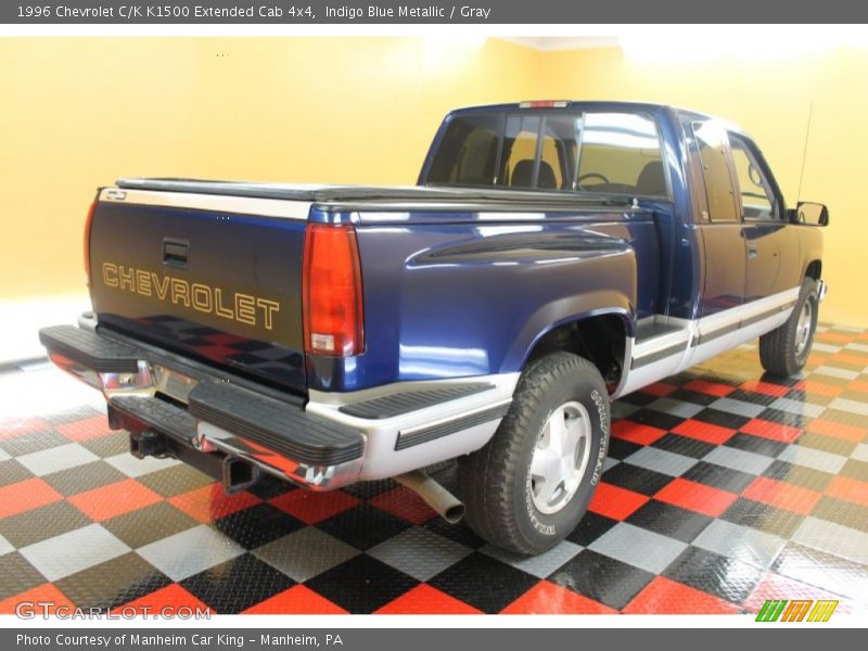 Indigo Blue Metallic / Gray 1996 Chevrolet C/K K1500 Extended Cab 4x4