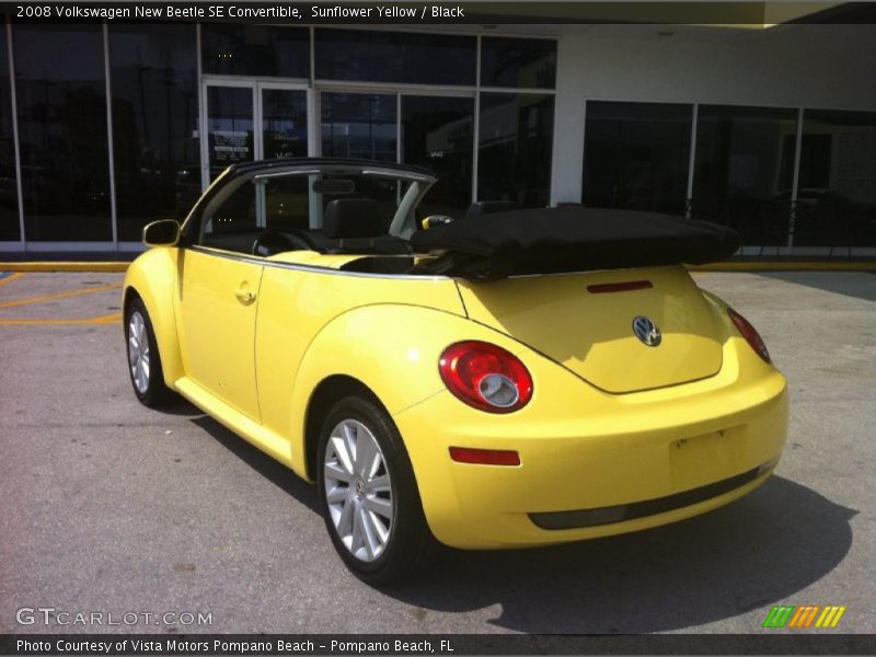 Sunflower Yellow / Black 2008 Volkswagen New Beetle SE Convertible