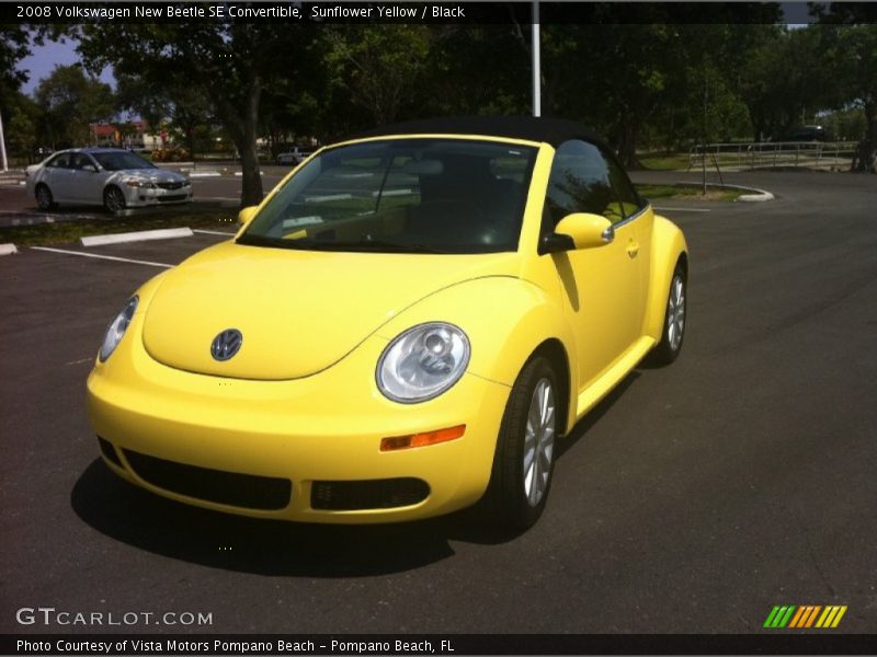 Sunflower Yellow / Black 2008 Volkswagen New Beetle SE Convertible