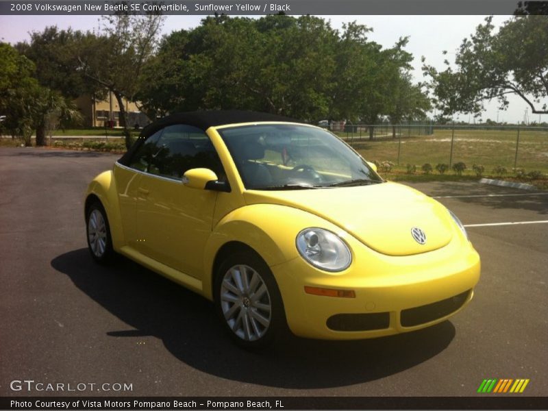 Sunflower Yellow / Black 2008 Volkswagen New Beetle SE Convertible