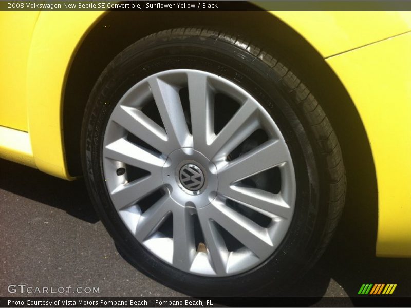 Sunflower Yellow / Black 2008 Volkswagen New Beetle SE Convertible