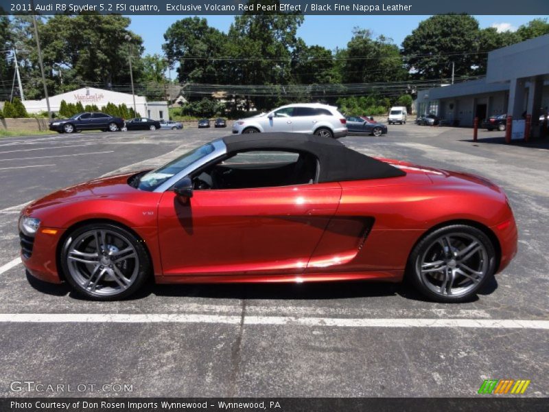  2011 R8 Spyder 5.2 FSI quattro Exclusive Volcano Red Pearl Effect