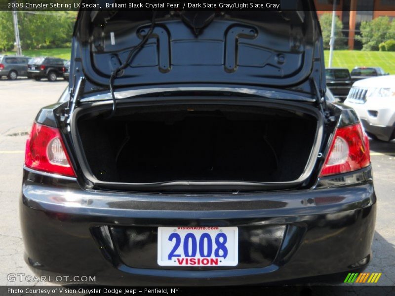 Brilliant Black Crystal Pearl / Dark Slate Gray/Light Slate Gray 2008 Chrysler Sebring LX Sedan