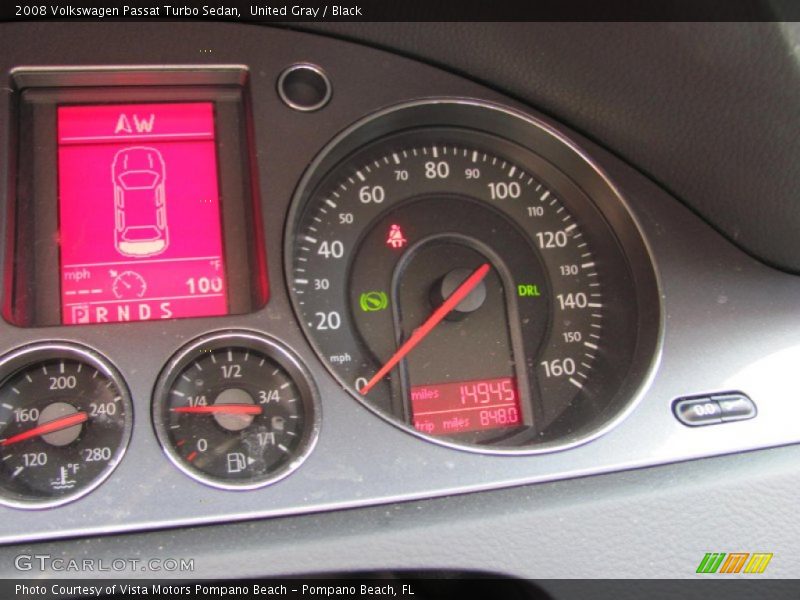 United Gray / Black 2008 Volkswagen Passat Turbo Sedan