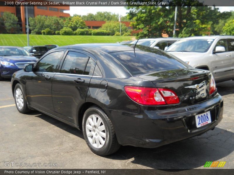 Brilliant Black Crystal Pearl / Dark Slate Gray/Light Slate Gray 2008 Chrysler Sebring LX Sedan
