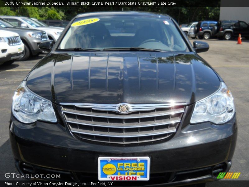 Brilliant Black Crystal Pearl / Dark Slate Gray/Light Slate Gray 2008 Chrysler Sebring LX Sedan