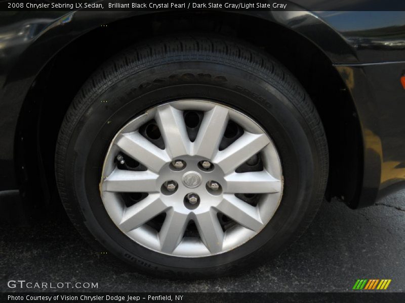 Brilliant Black Crystal Pearl / Dark Slate Gray/Light Slate Gray 2008 Chrysler Sebring LX Sedan