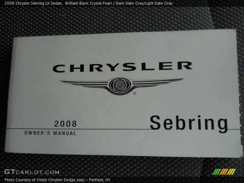 Brilliant Black Crystal Pearl / Dark Slate Gray/Light Slate Gray 2008 Chrysler Sebring LX Sedan