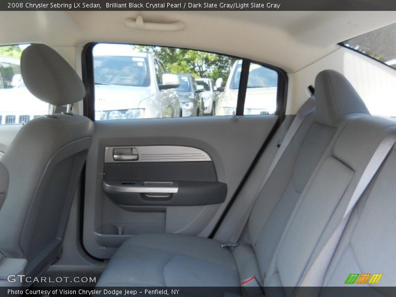 Brilliant Black Crystal Pearl / Dark Slate Gray/Light Slate Gray 2008 Chrysler Sebring LX Sedan