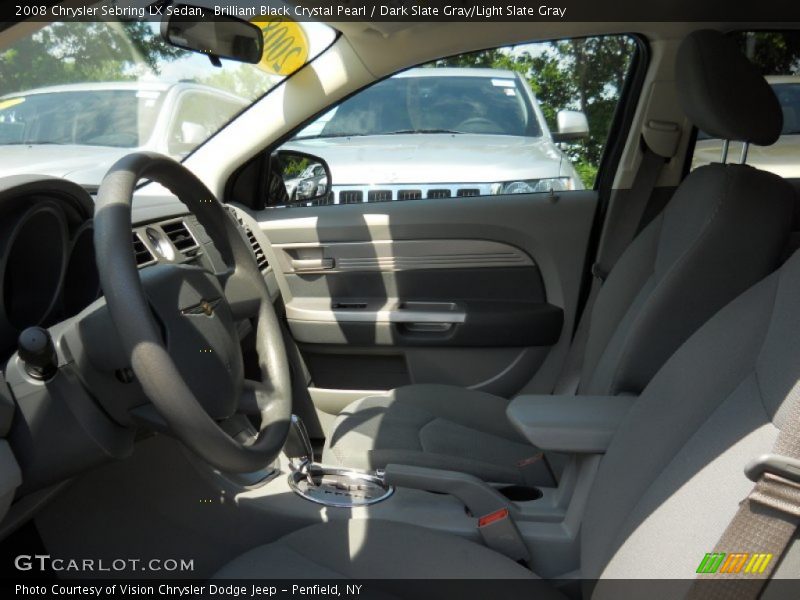 Brilliant Black Crystal Pearl / Dark Slate Gray/Light Slate Gray 2008 Chrysler Sebring LX Sedan
