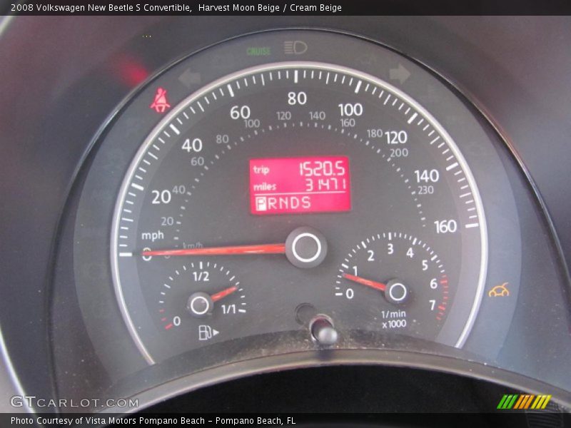 Harvest Moon Beige / Cream Beige 2008 Volkswagen New Beetle S Convertible