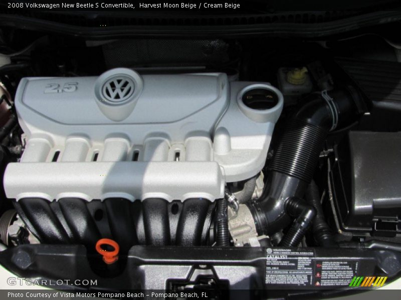  2008 New Beetle S Convertible Engine - 2.5L DOHC 20V 5 Cylinder