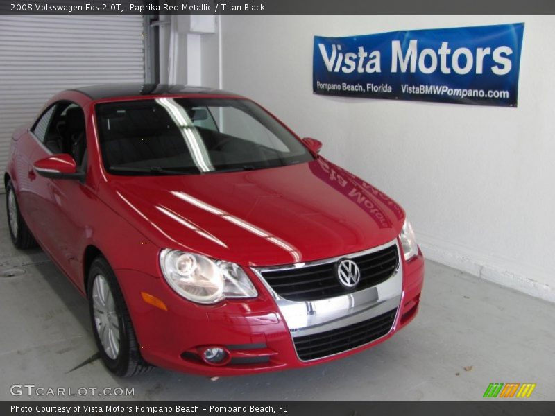 Paprika Red Metallic / Titan Black 2008 Volkswagen Eos 2.0T