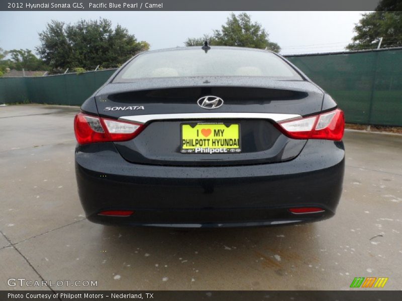 Pacific Blue Pearl / Camel 2012 Hyundai Sonata GLS