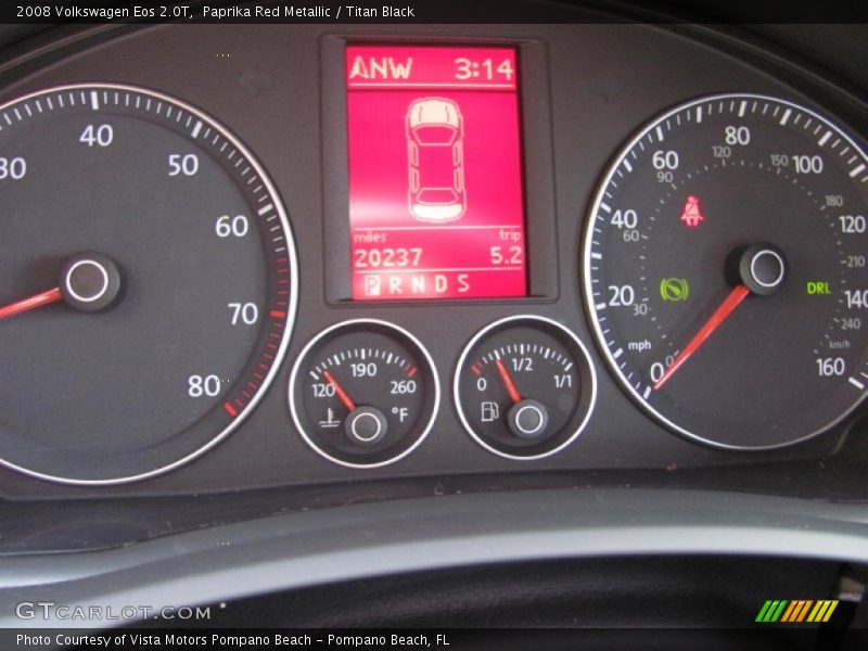 Paprika Red Metallic / Titan Black 2008 Volkswagen Eos 2.0T