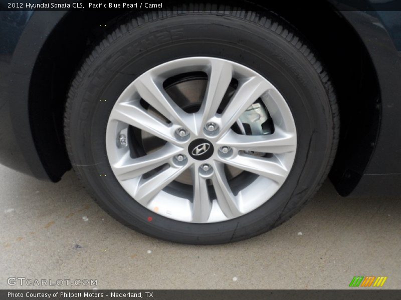 Pacific Blue Pearl / Camel 2012 Hyundai Sonata GLS