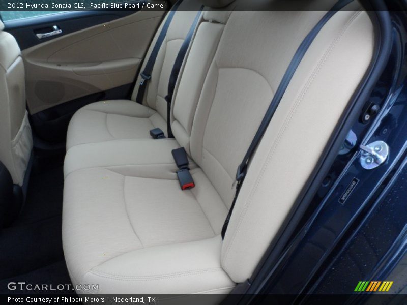 Pacific Blue Pearl / Camel 2012 Hyundai Sonata GLS
