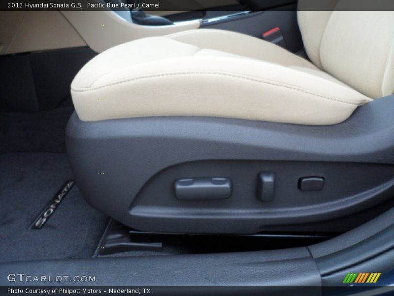 Pacific Blue Pearl / Camel 2012 Hyundai Sonata GLS