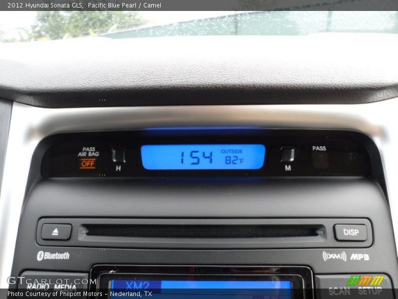 Pacific Blue Pearl / Camel 2012 Hyundai Sonata GLS