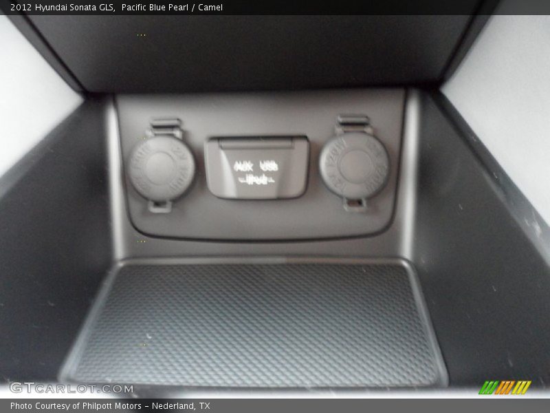 Pacific Blue Pearl / Camel 2012 Hyundai Sonata GLS