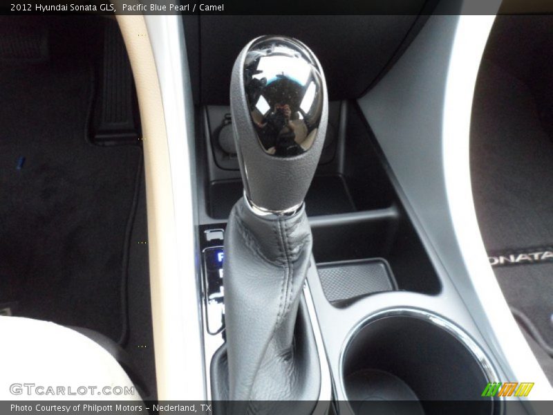 Pacific Blue Pearl / Camel 2012 Hyundai Sonata GLS