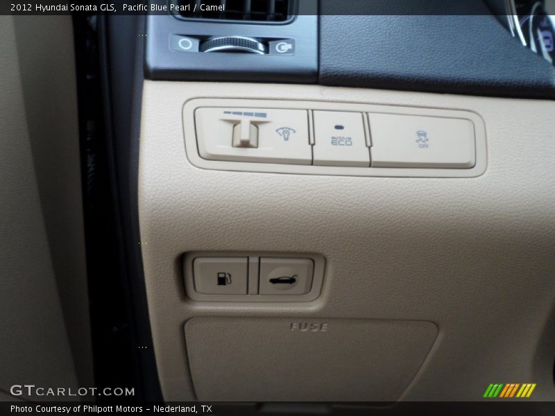 Pacific Blue Pearl / Camel 2012 Hyundai Sonata GLS